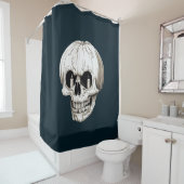 Jack O Lantern Cranium Halloween Gothic Douchegordijn (In situ)