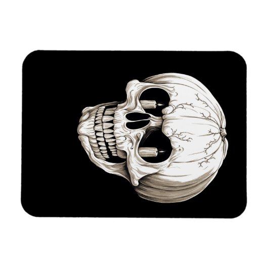 Jack O Lantern Cranium Halloween Gothic Magneet (Horizontaal)
