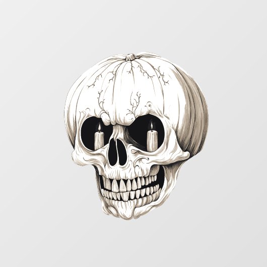 Jack O Lantern Cranium Halloween Gothic Raamsticker (Vel)