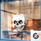 Jack O Lantern Cranium Halloween Gothic Raamsticker (Cafe Raam)
