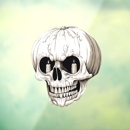 Jack O Lantern Cranium Halloween Gothic Raamsticker (Vel 3)