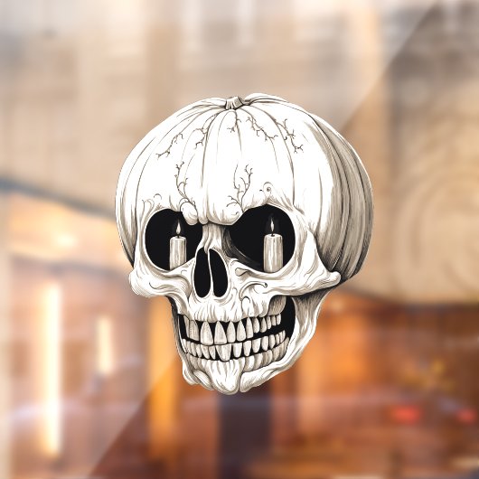 Jack O Lantern Cranium Halloween Gothic Raamsticker (Vel 2)