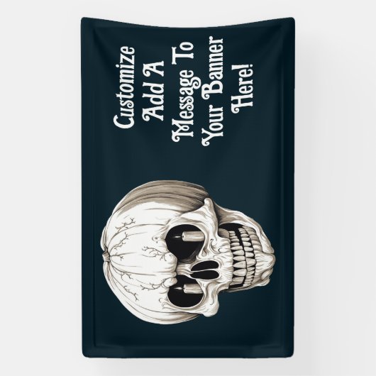 Jack O Lantern Cranium Halloween Gothic Spandoek (Verticaal)