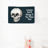 Jack O Lantern Cranium Halloween Gothic Spandoek (Insitu)