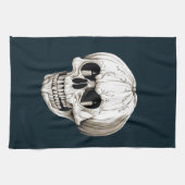 Jack O Lantern Cranium Halloween Gotisch Theedoek (Horizontaal)