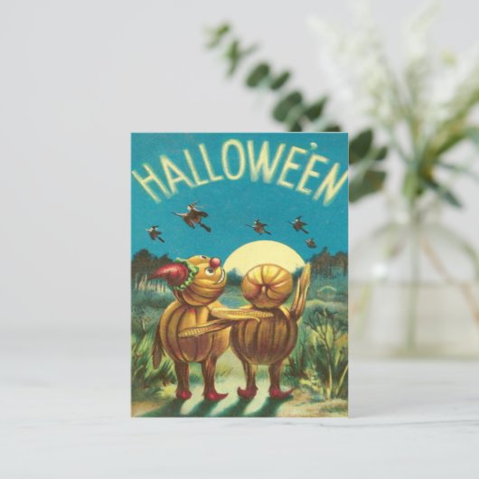 Jack O' Lantern Creature Monster Witch Briefkaart (Staand voorkant)