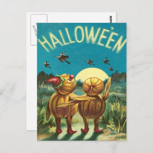 Jack O' Lantern Creature Monster Witch Briefkaart (Voorkant / Achterkant)