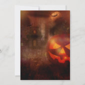 Jack-O-Lantern Creepy House Halloween Party Kaart (Achterkant)