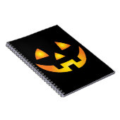 Jack O Lantern Creepy Pumpkin Face Halloween Notitieboek (Rechterzijde)