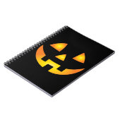 Jack O Lantern Creepy Pumpkin Face Halloween Notitieboek (Linkerzijde)