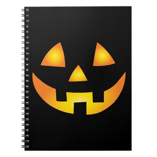 Jack O Lantern Creepy Pumpkin Face Halloween Notitieboek (Voorkant)