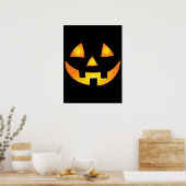 Jack O Lantern Creepy Pumpkin Face Halloween Poster (Keuken)