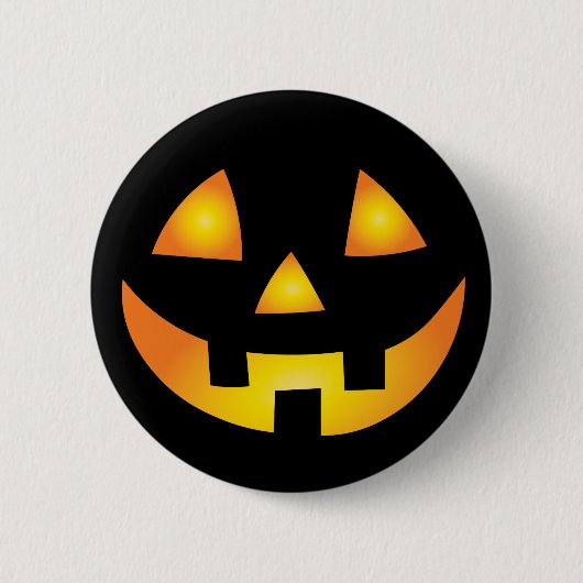 Jack O Lantern Creepy Pumpkin Face Halloween Ronde Button 5,7 Cm (Voorkant)