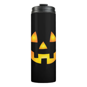 Jack O Lantern Creepy Pumpkin Face Halloween Thermosbeker