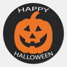 Jack-O-Lantern Curve Tekst Happy Halloween op zwar