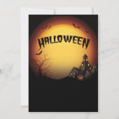 Jack O Lantern Dark House Halloween Party Kaart (Achterkant)