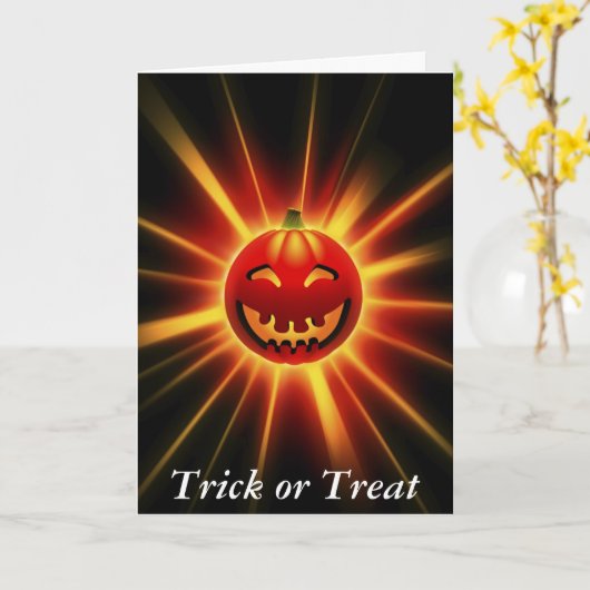 Jack O. Lantern - (de Grappige) Kaart van (Gele Bloem)