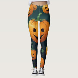 Jack-O-Lantern Delight - Pompoen Patroon Leggings