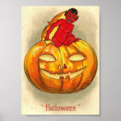 Jack O Lantern Devil  Halloween Art Print (Voorkant)