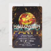 Jack O Lantern Disco Bal Halloween Feest Kaart (Voorkant)