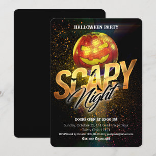 Jack O Lantern Disco Bal Halloween Griezelijke Nac Kaart