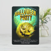 Jack O Lantern Disco Bal Volwassenen Halloween Fee Kaart (Staand voorkant)