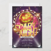 Jack-O-Lantern Disco Ball Adult Halloween Party Kaart (Voorkant)