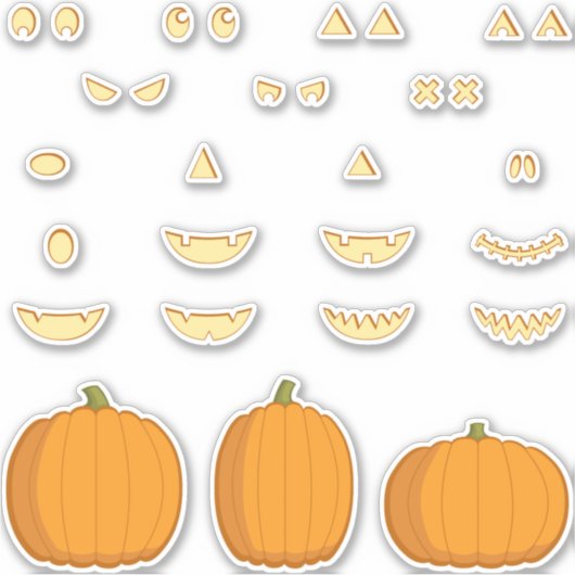 Jack-o-Lantern DIY Sticker Set (Voorkant)