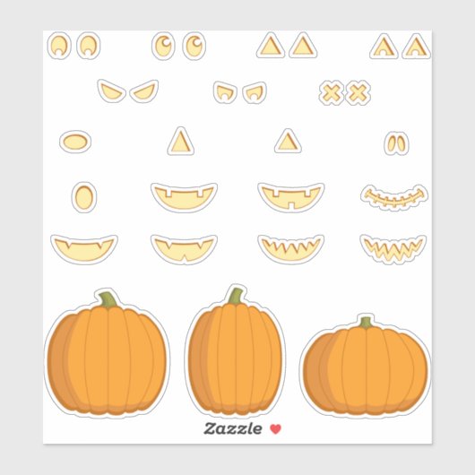 Jack-o-Lantern DIY Sticker Set (Vel)
