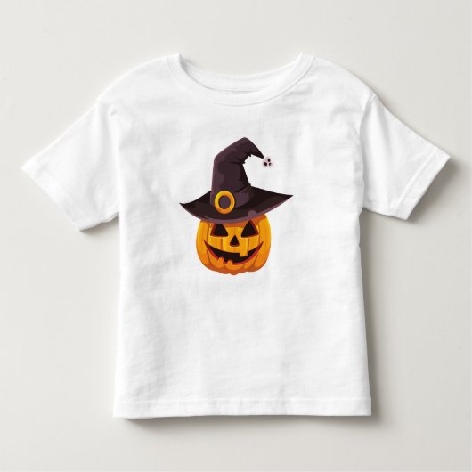 Jack-O-Lantern draagt een heks Pet Kinder Shirts (Voorkant)