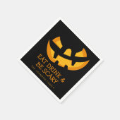Jack-O-Lantern Eet, Drink en Wees eng Servet (Hoek)