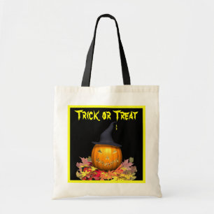 Jack-O-Lantern en -bladeren - Tote Bag