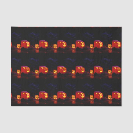 Jack-O-Lantern- en kaartenpapier Tissuepapier (Voorkant)