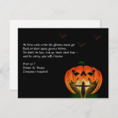 Jack o Lantern en Scarecrow Halloween Party Kaart (Voorkant / Achterkant)
