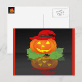 Jack O Lantern en zijn Reflectie - Feestdagenkaart (Voorkant / Achterkant)