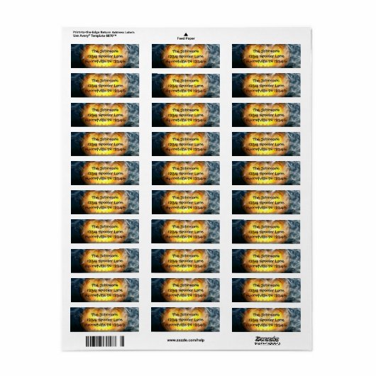 Jack-o-lantern Etiket (Full Sheet)