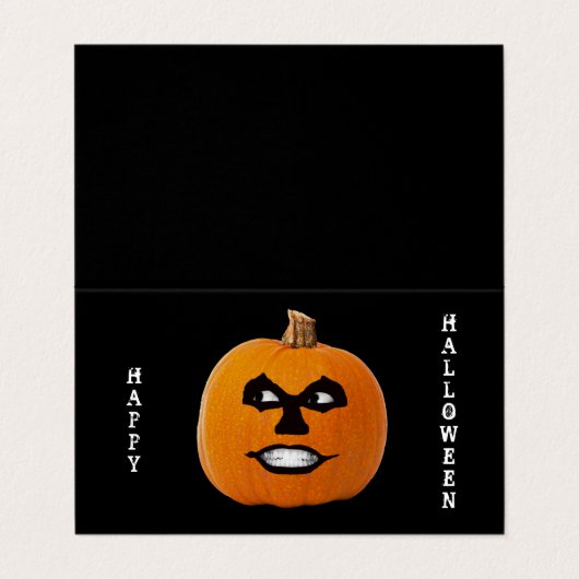 Jack o' Lantern Evil Face Classroom Exchange Kaart Visitekaartje (Buitenkant ongevouwen)