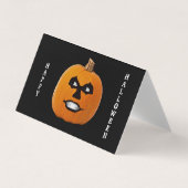 Jack o' Lantern Evil Face Classroom Exchange Kaart Visitekaartje (Voorkant)