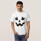 Jack O Lantern Eyelashes Pumpkin Face Halloween Wo T-shirt (Voorkant volledig)