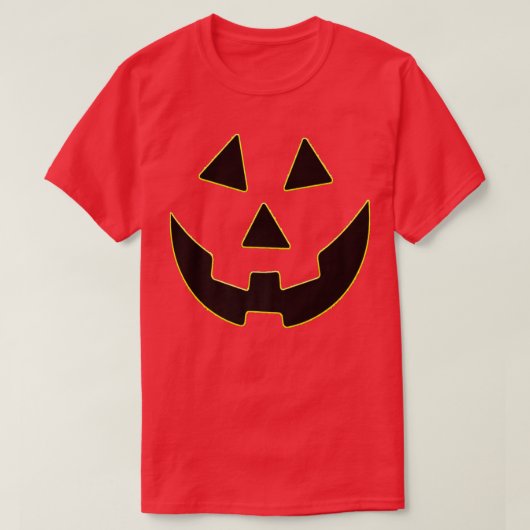 Jack O' Lantern Face Giant Halloween Pumpkin T-shirt (Design voorkant)
