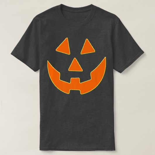 Jack O' Lantern Face Giant Halloween Pumpkin T-shirt (Design voorkant)