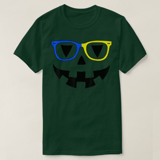 Jack O Lantern Face Glasses Sunglasses Pumpkin Hal T-shirt (Design voorkant)