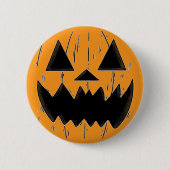 Jack-o'-Lantern Face – Halloween Button (Voorkant)