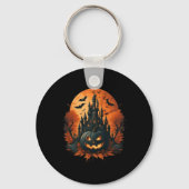 Jack O' Lantern Face Halloween Pumpkin Spooky Sleutelhanger (Voorkant)