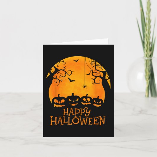 Jack O Lantern Face Happy Halloween Pumpkins Manne Kaart (Voorkant)