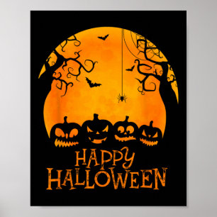 Jack O Lantern Face Happy Halloween Pumpkins Manne Poster