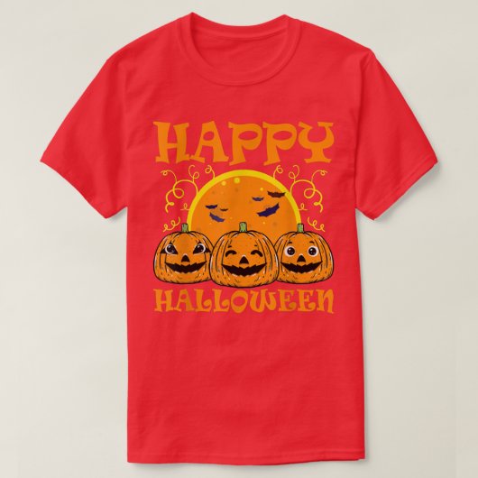Jack O Lantern Face Happy Halloween Pumpkins Men W T-shirt (Design voorkant)