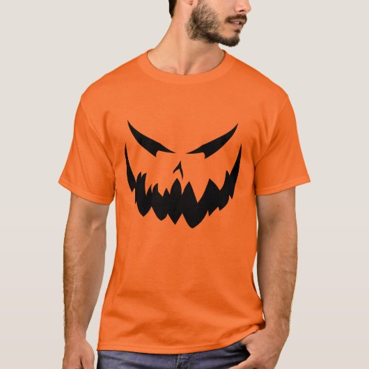 Jack-O'-Lantern Face II, zwart T-shirt (Voorkant)