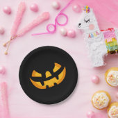 Jack-O-Lantern Face Papieren Bordje (Feest)