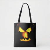 Jack O Lantern Face Print Halloween Tote Bag (Voorkant)